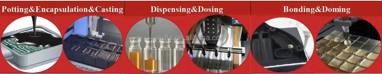 Macchina di dosaggio di poliuretano epoxide AB Componente Silicone Dispensing Machine High Precision Glue Potting Machine 4